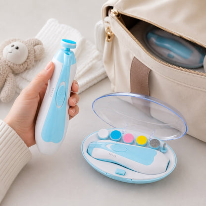 TinyTrim Electric Baby Nail Trimmer — 6-in-1 Quiet Nail Care Kit