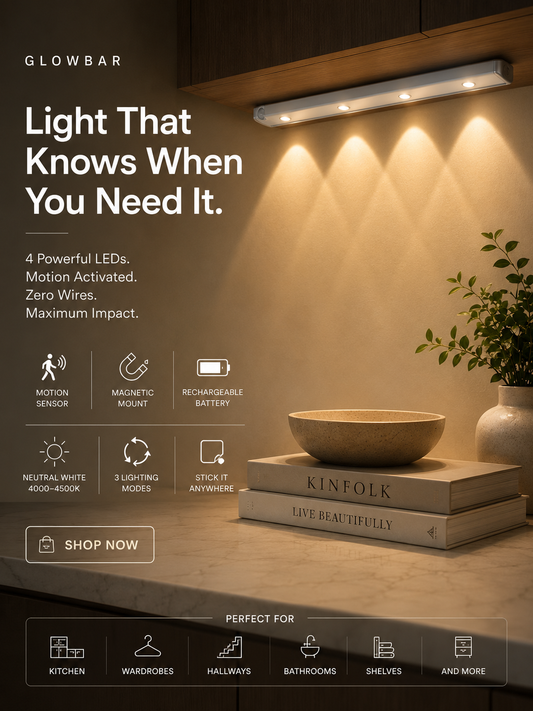 Glowbar Motion Sensor LED Under Cabinet Light Bar