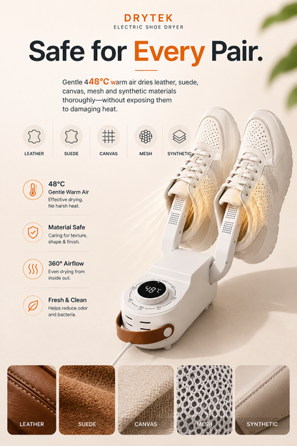 Drytek Electric Shoe Dryer with LED Timer & 360° Ventilation