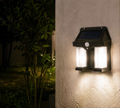 Solux Solar Motion Sensor Wall Light — Outdoor Waterproof